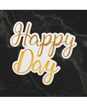 Couture Creations Happy Day Sentiment Mini Cut, Foil and Emboss Die (CO726741) (OUTLET) Couture Creations Happy Day Sentiment Mini Cut, Foil and Emboss Die (CO726741) (OUTLET)