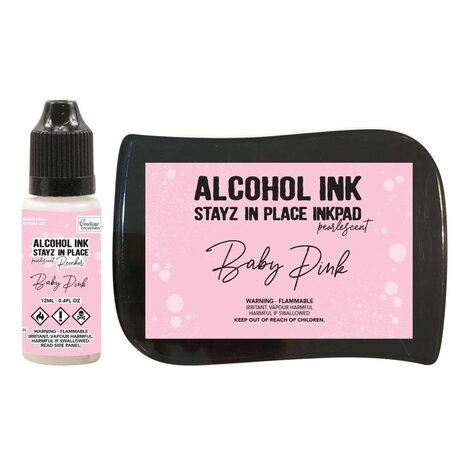 Couture Creations Stayz in Place Alcohol Ink Pearlescent Baby Pink Pad+Reinker (CO728182) (OUTLET) Couture Creations Stayz in Place Alcohol Ink Pearlescent Baby Pink Pad+Reinker (CO728182) (OUTLET)