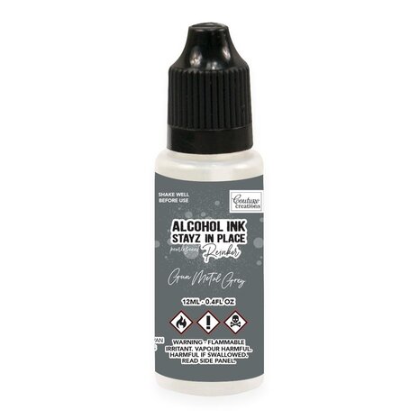 Couture Creations Stayz in Place Alcohol Ink Pearlescent Gun Metal Grey (12ml) Reinker (CO728201) (OUTLET) Couture Creations Stayz in Place Alcohol Ink Pearlescent Gun Metal Grey (12ml) Reinker (CO728201) (OUTLET)
