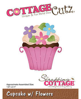 Cottage Cutz Cupcake w/ Flowers (CC-1014) (OUTLET)