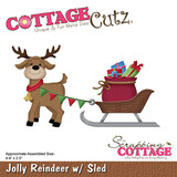 Cottage Cutz Jolly Reindeer w/ Sled (CC-1081) (OUTLET)