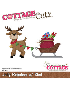 Cottage Cutz Jolly Reindeer w/ Sled (CC-1081) (OUTLET)