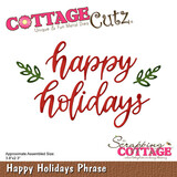 Cottage Cutz Happy Holidays Phrase (CC-1112) (OUTLET)