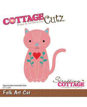Cottage Cutz Folk Art Cat (CC-1191) (OUTLET)