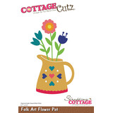 Cottage Cutz Folk Art Flower Pot (CC-1194) (OUTLET)