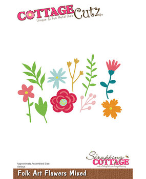 Cottage Cutz Folk Art Flowers Mixed (CC-1196) (OUTLET)