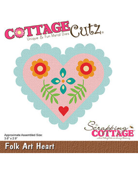 Cottage Cutz Folk Art Heart (CC-1198) (OUTLET)