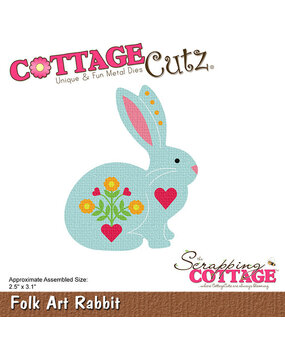 Cottage Cutz Folk Art Rabbit (CC-1202) (OUTLET)