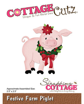 Cottage Cutz Festive Farm Piglet (CC-918) (OUTLET) Cottage Cutz Festive Farm Piglet (CC-918) (OUTLET)