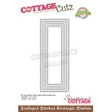 Cottage Cutz Scalloped Stitched Rectangle Slimline (CCB-084) (OUTLET)