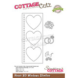 Cottage Cutz Heart XO Windows Slimline (CCB-091) (OUTLET)