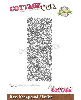 Cottage Cutz Rose Background Slimline (CCB-100) (OUTLET) Cottage Cutz Rose Background Slimline (CCB-100) (OUTLET)