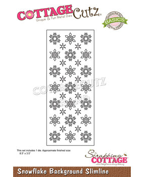 Cottage Cutz Snowflake Background Slimline (CCB-101) (OUTLET) Cottage Cutz Snowflake Background Slimline (CCB-101) (OUTLET)