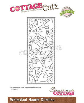 Cottage Cutz Whimsical Hearts Slimline (CCB-105) (OUTLET) Cottage Cutz Whimsical Hearts Slimline (CCB-105) (OUTLET)