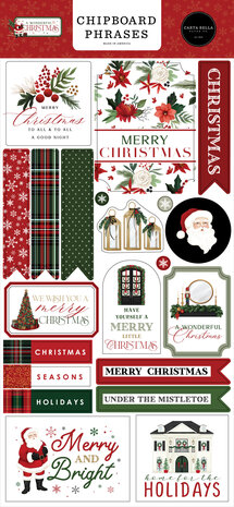 Carta Bella A Wonderful Christmas Chipboard Phrases (CBAWC328022) (OUTLET)