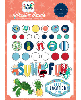 Carta Bella Beach Party Adhesive Brads (CBBE149020) (OUTLET) Carta Bella Beach Party Adhesive Brads (CBBE149020) (OUTLET)