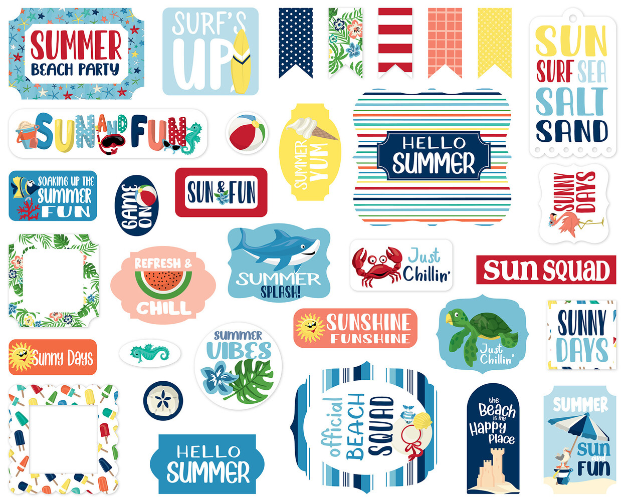 Carta Bella Beach Party Ephemera (CBBE149024) (OUTLET)