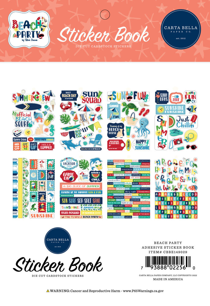 Carta Bella Beach Party Sticker Book (CBBE149029) (OUTLET)