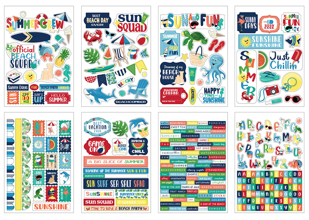 Carta Bella Beach Party Sticker Book (CBBE149029) (OUTLET)