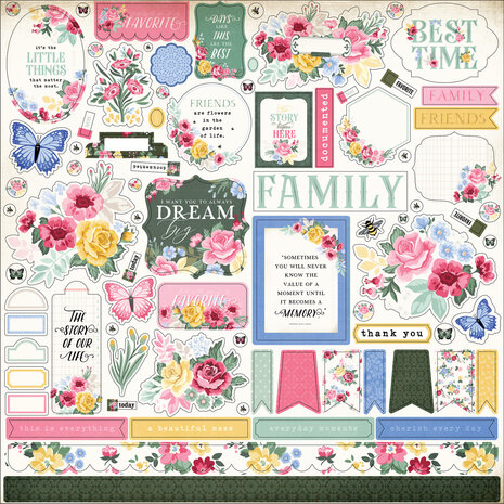 Carta Bella Bloom 12x12 Inch Element Sticker (CBBL366014) (OUTLET)