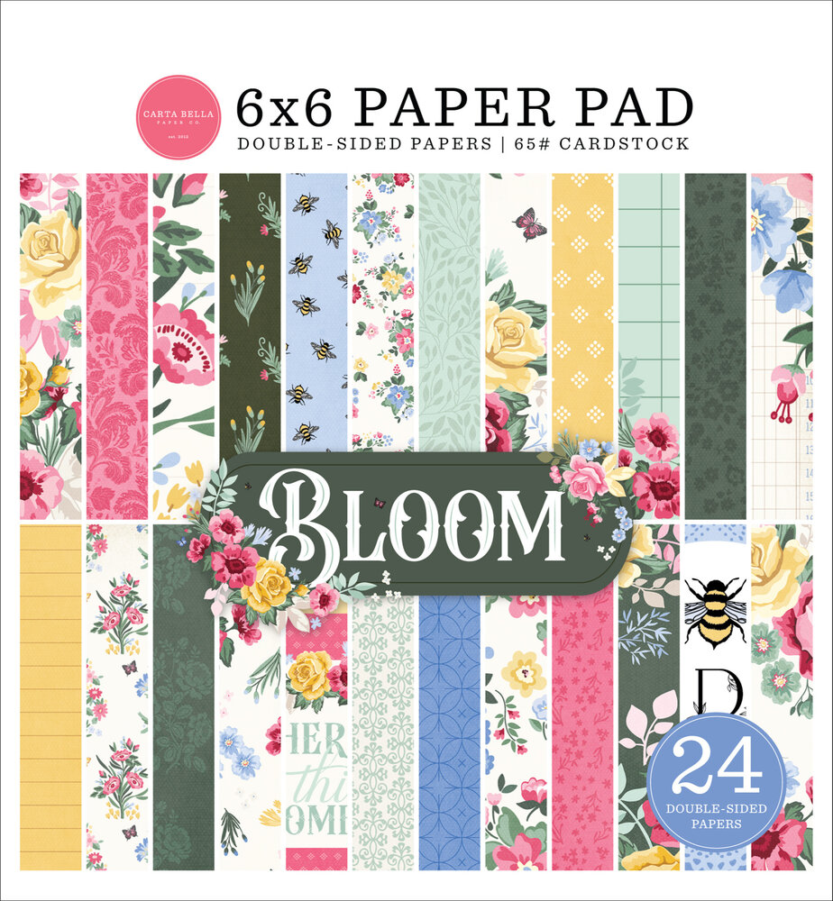 Carta Bella Bloom 6x6 Inch Paper Pad (CBBL366023) (OUTLET) Carta Bella Bloom 6x6 Inch Paper Pad (CBBL366023) (OUTLET)