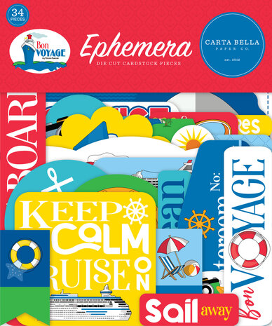 Carta Bella Bon Voyage Ephemera (CBBV161024) (OUTLET)