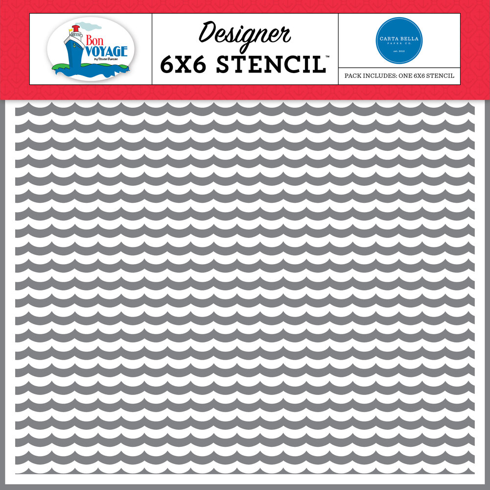 Carta Bella Water Waves Stencil (CBBV161034) (OUTLET) Carta Bella Water Waves Stencil (CBBV161034) (OUTLET)