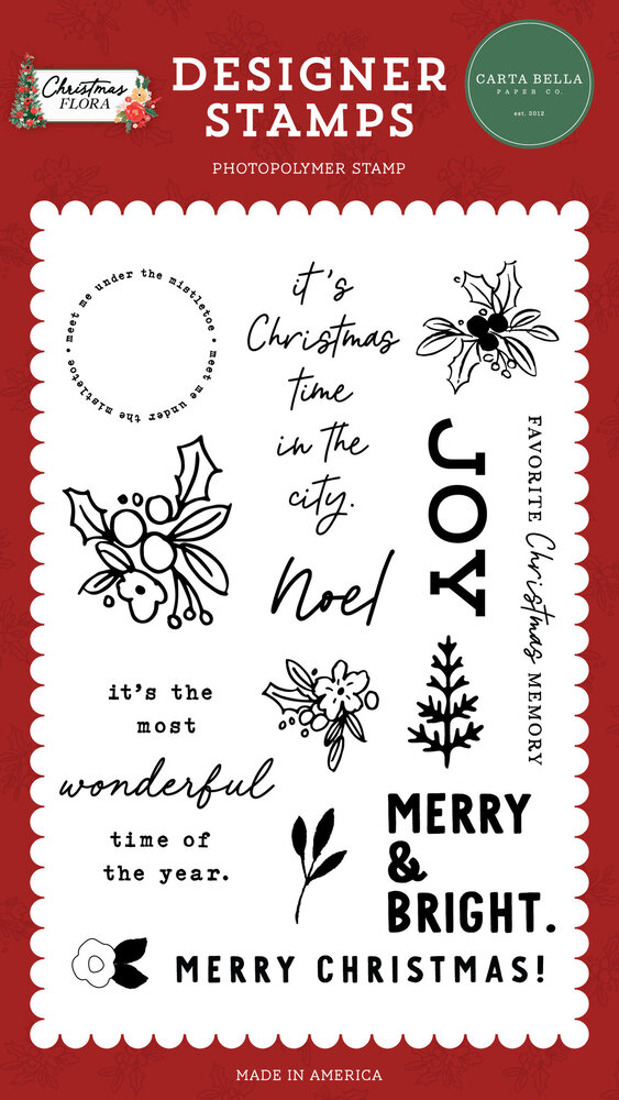 Carta Bella Christmas Time In The City Designer Stamps (CBCFL342042) (OUTLET)
