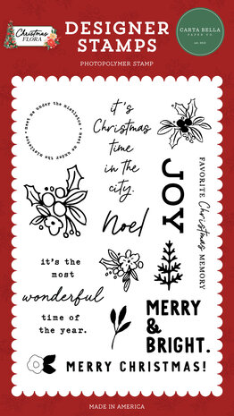 Carta Bella Christmas Time In The City Designer Stamps (CBCFL342042) (OUTLET)