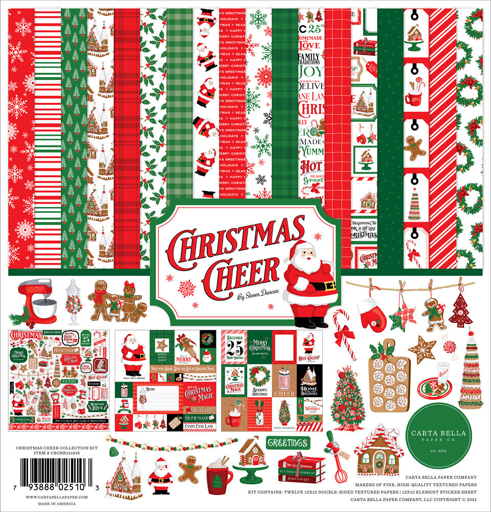 Carta Bella Christmas Cheer 12x12 Inch Collection Kit (CBCHR141016) (OUTLET) Carta Bella Christmas Cheer 12x12 Inch Collection Kit (CBCHR141016) (OUTLET)
