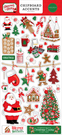 Carta Bella Christmas Cheer 6x13 Inch Chipboard Accents (CBCHR141021) (OUTLET)