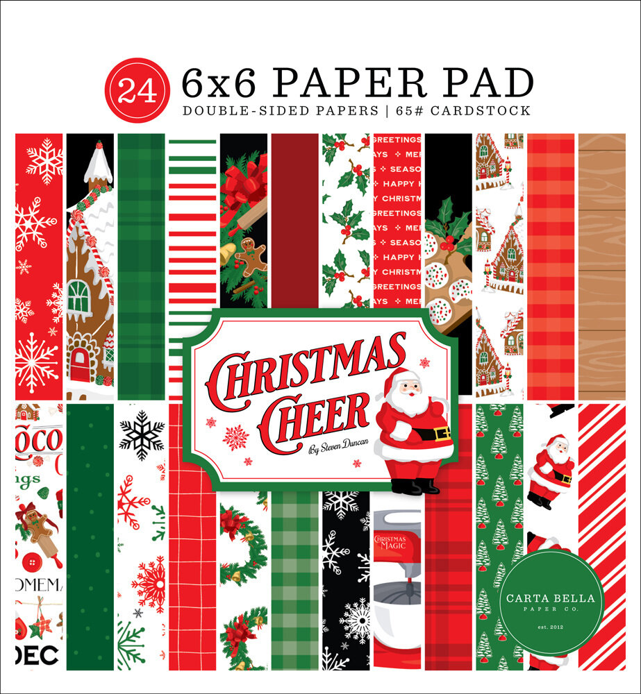 Carta Bella Christmas Cheer 6x6 Inch Paper Pad (CBCHR141023) (OUTLET) Carta Bella Christmas Cheer 6x6 Inch Paper Pad (CBCHR141023) (OUTLET)