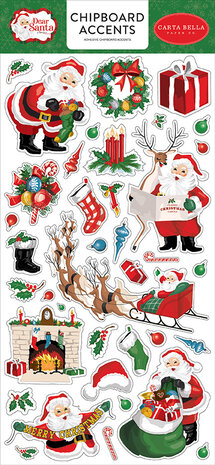 Carta Bella Dear Santa 6x13 Inch Chipboard Accents (CBDE125021) (OUTLET)