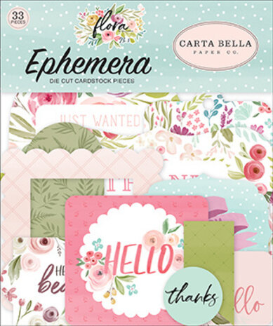 Carta Bella Flora No.3 Ephemera (CBF117024) (OUTLET)
