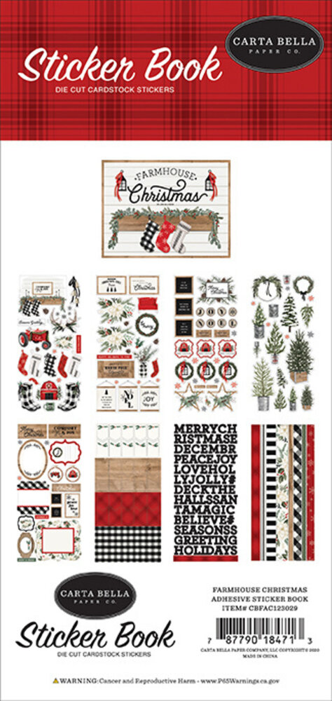 Carta Bella Farmhouse Christmas Sticker Book (CBFAC123029) (OUTLET)