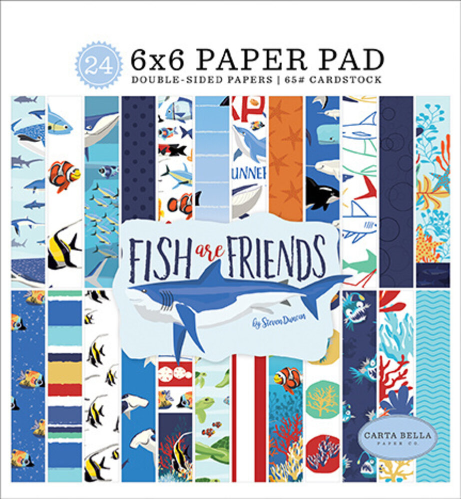 Carta Bella Fish Are Friends 6x6 Inch Paper Pad (CBFAF111023) (OUTLET)