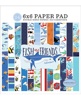 Carta Bella Fish Are Friends 6x6 Inch Paper Pad (CBFAF111023) (OUTLET) Carta Bella Fish Are Friends 6x6 Inch Paper Pad (CBFAF111023) (OUTLET)