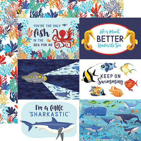 Carta Bella Fish Are Friends 6x6 Inch Paper Pad (CBFAF111023) (OUTLET)