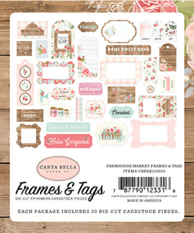 Carta Bella Farmhouse Market Frames & Tags (CBFAR113025) (OUTLET)