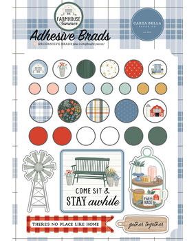 Carta Bella Farmhouse Summer Adhesive Brads (CBFAS150020) (OUTLET) Carta Bella Farmhouse Summer Adhesive Brads (CBFAS150020) (OUTLET)