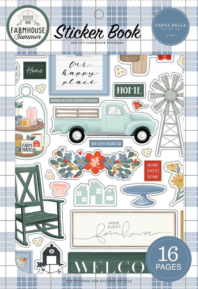Carta Bella Farmhouse Summer Sticker Book (CBFAS150029) (OUTLET)