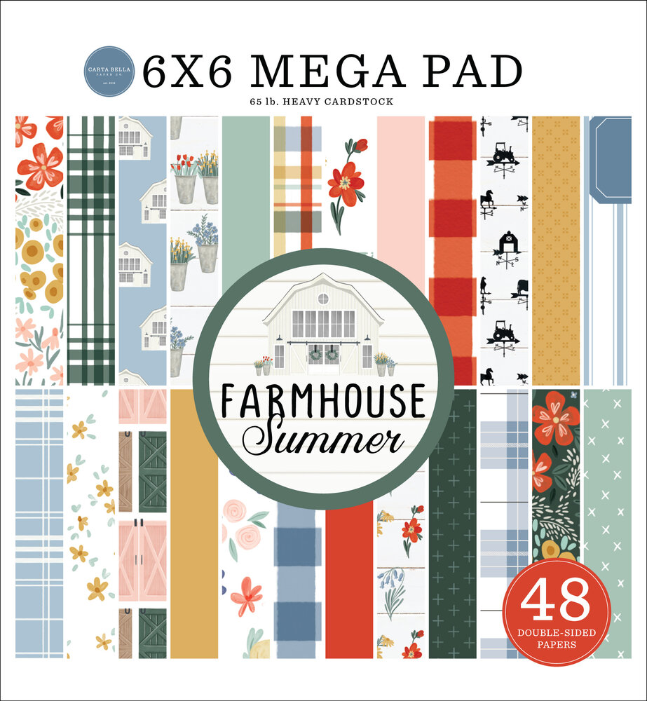 Carta Bella Farmhouse Summer 6x6 Inch Cardmakers Mega Pad (CBFAS150031) (OUTLET)