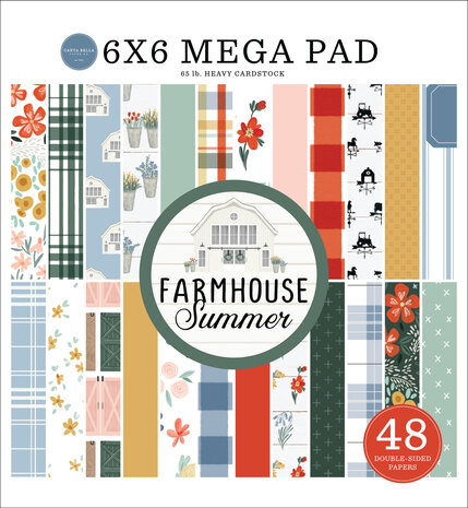 Carta Bella Farmhouse Summer 6x6 Inch Cardmakers Mega Pad (CBFAS150031) (OUTLET)