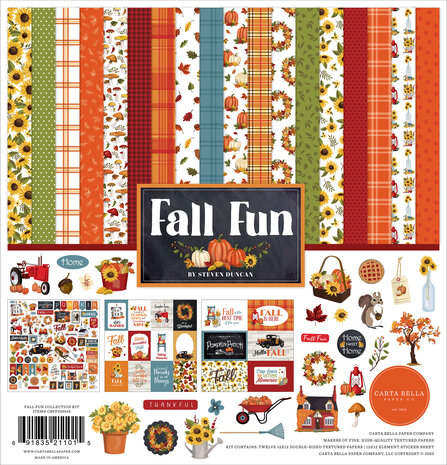 Carta Bella Fall Fun 12x12 Inch Collection Kit (CBFF326016) (OUTLET)
