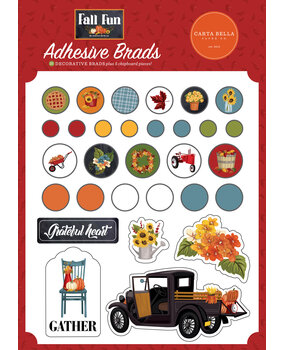 Carta Bella Fall Fun Adhesive Brads (CBFF326020) (OUTLET) Carta Bella Fall Fun Adhesive Brads (CBFF326020) (OUTLET)