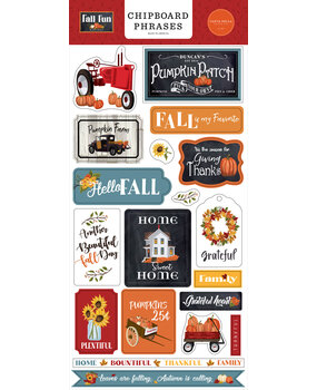 Carta Bella Fall Fun Chipboard Phrases (CBFF326022) (OUTLET) Carta Bella Fall Fun Chipboard Phrases (CBFF326022) (OUTLET)