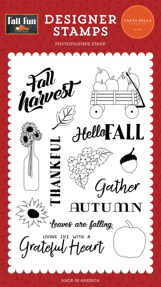 Carta Bella Fall Harvest Designer Stamps (CBFF326041) (OUTLET)