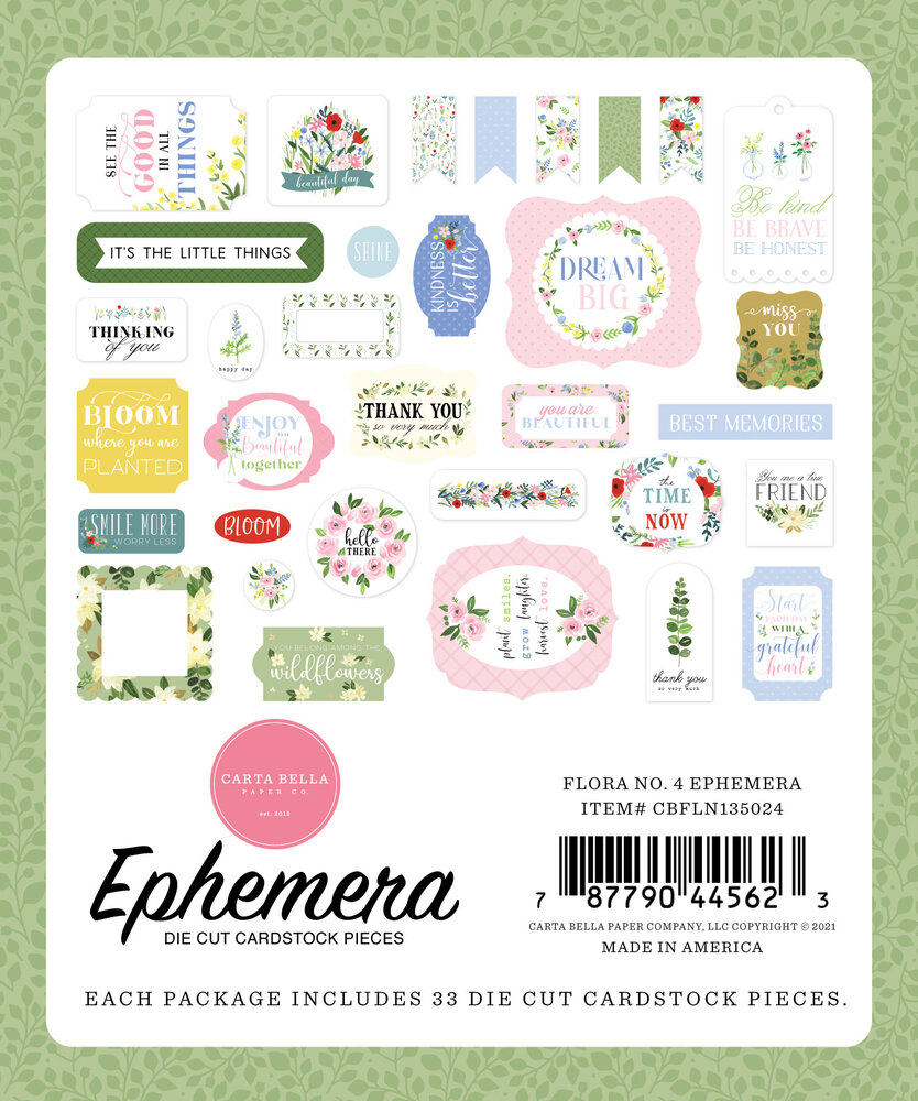 Carta Bella Flora No.4 Ephemera (CBFLN135024) (OUTLET)