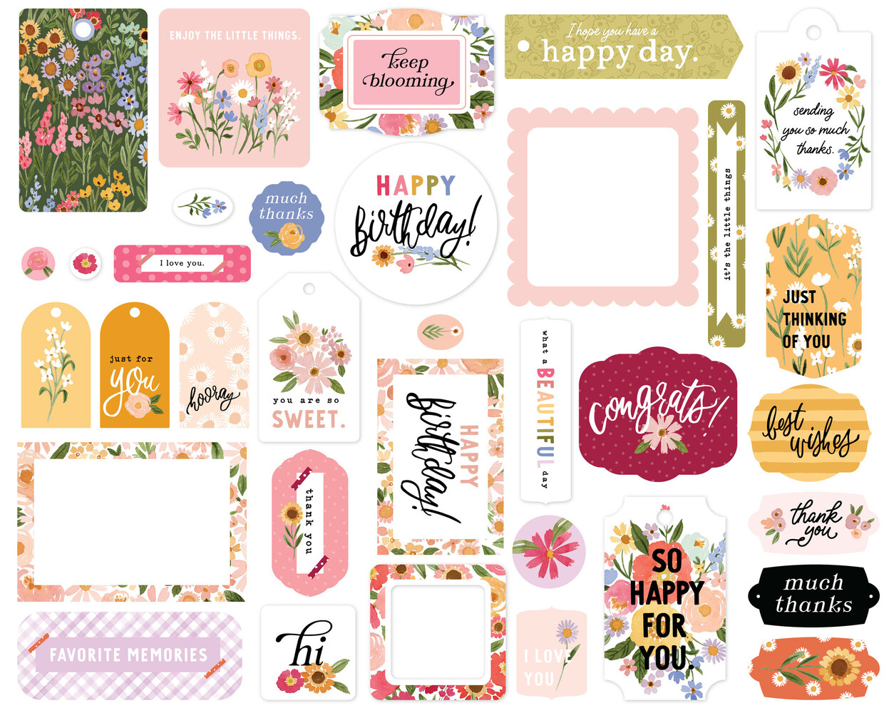 Carta Bella Flora No. 6 Frames & Tags (CBFRN316025) (OUTLET)