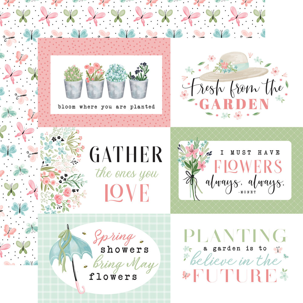 Carta Bella Flower Garden 6x6 Inch Paper Pad (CBGA130023) (OUTLET)